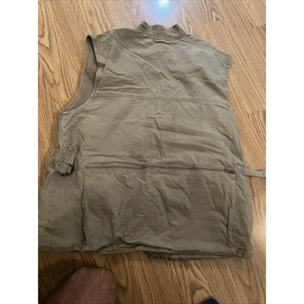 LL Bean Vintage Vest Mens Large Cotton Hiking Fishing Utility Pockets